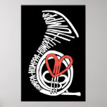 Humppa Love Red Dark Poster or Print