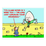 humpty dumpty insurance post cards