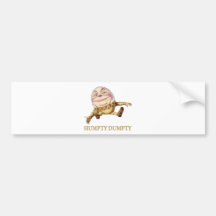 HUMPTY DUMPTY SAT ON A WALL - NURSERY RHYME BUMPER STICKER