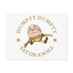 HUMPTY DUMPTY SAT ON A WALL - NURSERY RHYME postcards