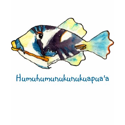 Humuhumunukunukuapua'a Cartoon Fish T-shirt by lillyarts