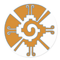 HUNAB KU ROUND STICKERS