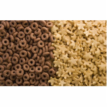 Hundreds Of Yellow Stars And Brown Rings Cereals Cut Out