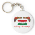 Hungarian Boldog Karacsonyt keychains