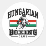 Hungarian Boxer Round Stickers