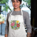 hungarian flowers apron
