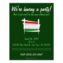 Hungary Brush Flag Custom Invitation