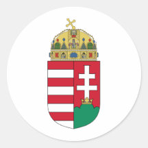 Hungary Coat of arms HU Round Stickers