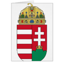 hungary emblem greeting card