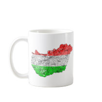 Hungary Flag-colour Map Customisable Mug