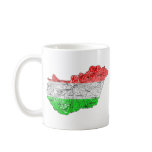 Hungary Flag-colour Map Customisable Mug
