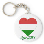 Hungary Flag Heart keychains