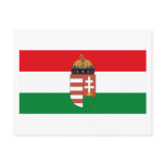 Hungary Flag w COA Postcard