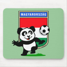 Hungary Soccer Panda Mouse Pad