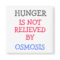 HUNGER IS NOT RELIEVED BY OSMOSIS