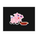 hungry baby piglet postcards