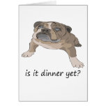 Hungry Bulldog Puppy Cards