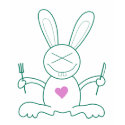 Hungry Bunny Cute (green) t-shirts