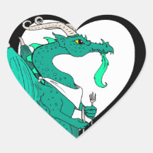 Hungry Dragon Heart Stickers
