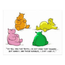 Hungry Hippos! - Postcard