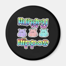 hungry  hippos refrigerator magnet