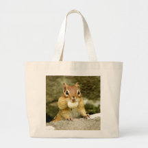 Hungry Little Chipmunk Canvas Bags