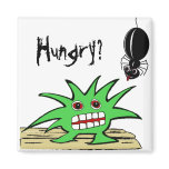 Hungry? Monster with spider. Refrigerator Magnets