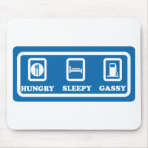 Hungry, Sleepy, Gassy Mouse Mat