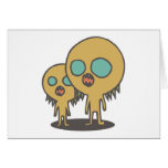 hungry swamp monster creatures greeting card
