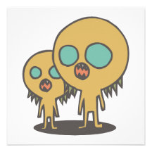 hungry swamp monster creatures personalized invitations
