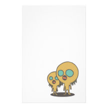hungry swamp monster creatures stationery paper
