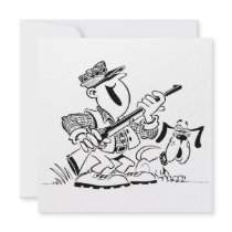 Hunter and Dog Cartoon