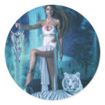 Hunter and Pet Tiger 1 (Sticker)