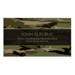 Hunter Green Camo Pattern Business Cards