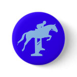 Hunter Jumper Horse & Rider (light blue) buttons