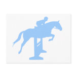 Hunter Jumper Horse & Rider (light blue) Post Cards