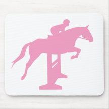 Hunter Jumper Horse & Rider (pink) Mouse Mats