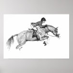 Hunter Pony Pointillism posters