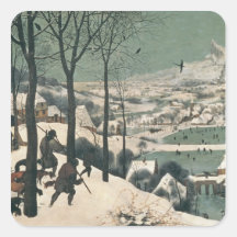 Hunters in the Snow - january, 1565 Square Stickers