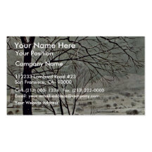 Hunters In The Snow (Month Of January) Detail Business Card Template