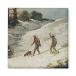 Hunters in the Snow or The Poachers magnets