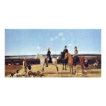 Hunters On Horseback In Upper Bavarian Landscape photo cards