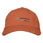Hunter's Orange Distressed Hat embroidered hats