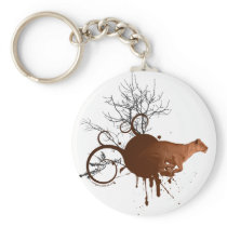 Hunting African lioness Key Chains