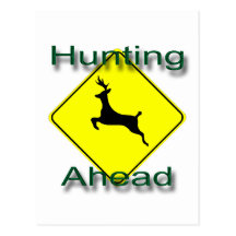 Hunting Ahead  green Post Card