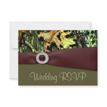 Hunting Camo RSVP Wedding Cards