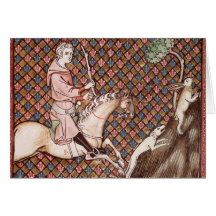 Hunting Hares, from Ovide Moralise Greeting Cards