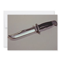 Hunting knife personalized invitation