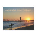 Huntington Beach at Sunset Postcard