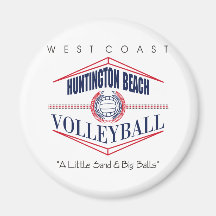 Huntington Beach Volleyball Gift Fridge Magnets
